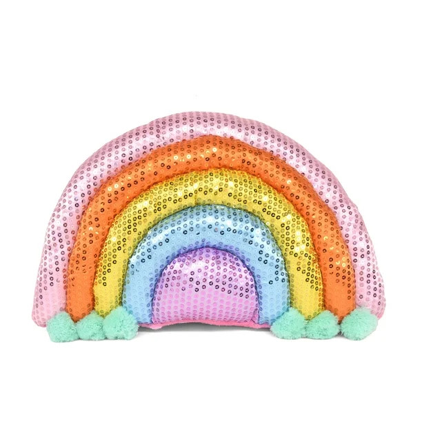 Rainbow Sequin 3D Decorative Throw Pillow for Kids by Your Zone | Walmart (US)