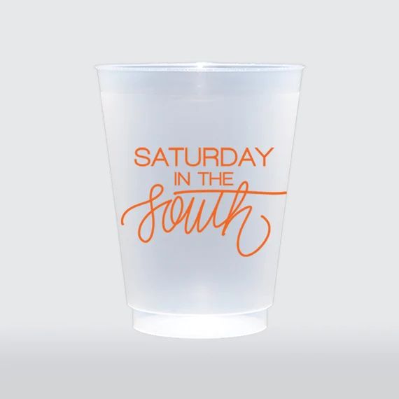 Saturday in the South  Set of 8 16 Oz Frosted Shatterproof - Etsy | Etsy (US)