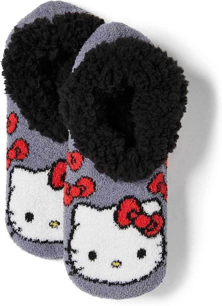 Hello Kitty Calcetines tipo pantuflas de piel de peluche para mujer | Amazon (US)