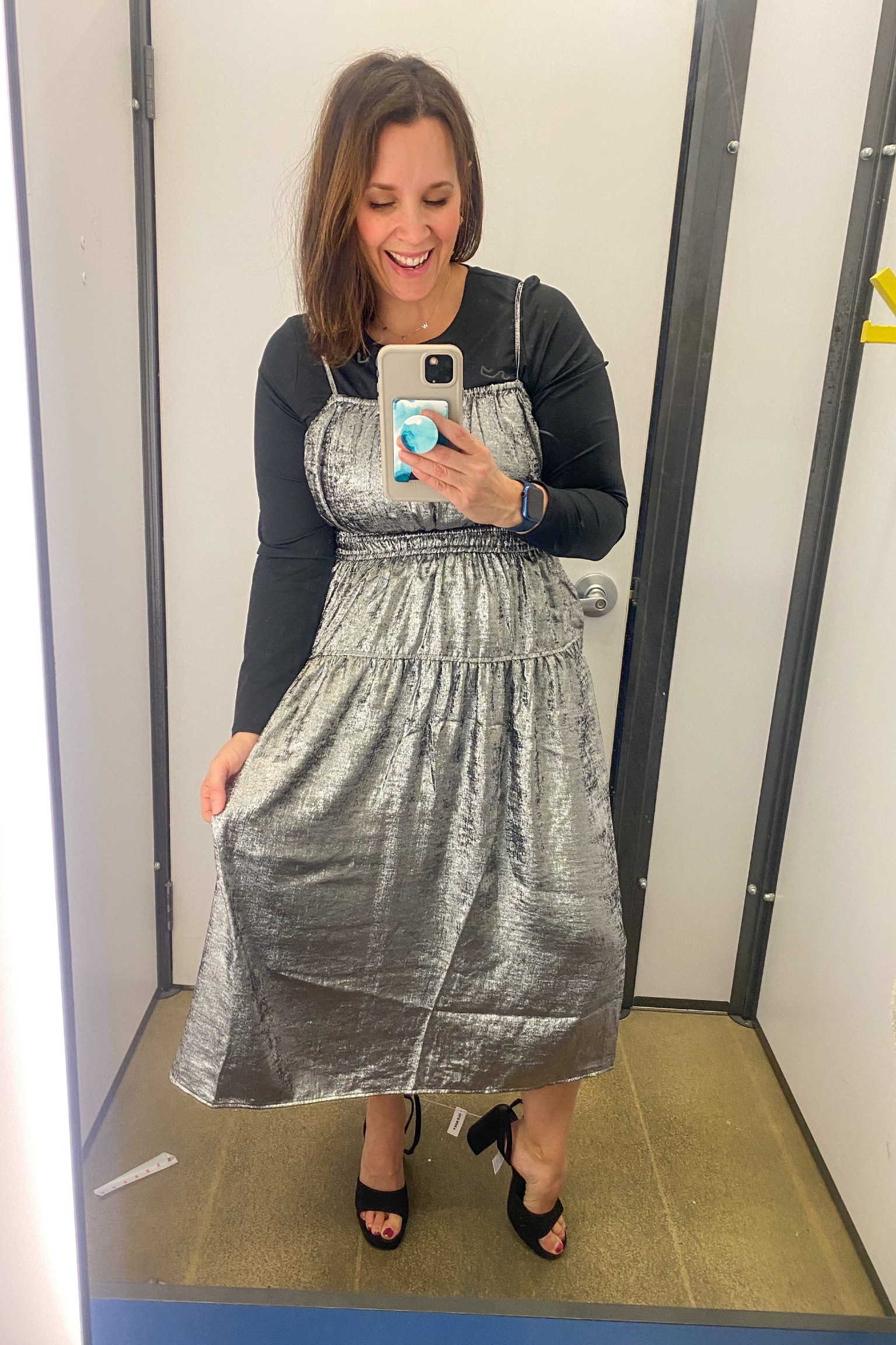 silver dress old navy The Occasion by Old Navy Satin Cowl Maxi Dress