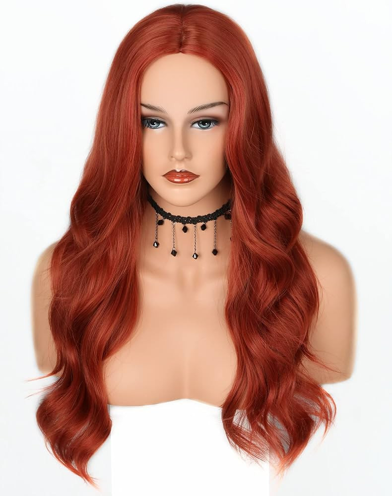 Lucoacos Dark Red Long Wavy Curly Wig for Cosplay Wanda Django Maximoff Halloween Costume Wig | Amazon (US)