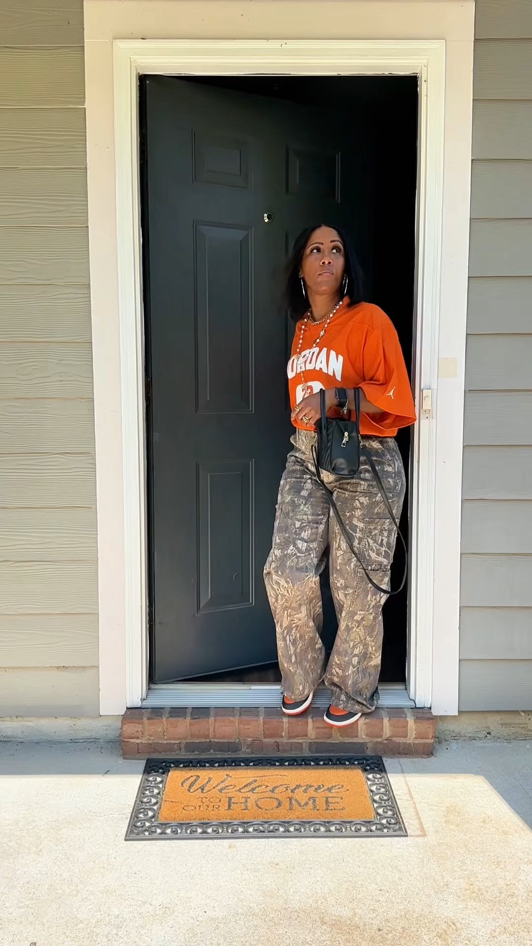 How I style camo pants with a orange jersey

#LTKootd #LTKOver40 #LTKPetite
