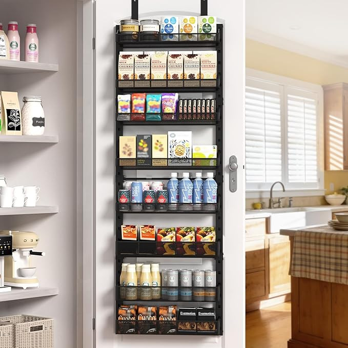 coobest 8-Tier Over the door Spice Rack Organizer, Large Heavy Duty Metal Wall Mount or Over The ... | Amazon (US)