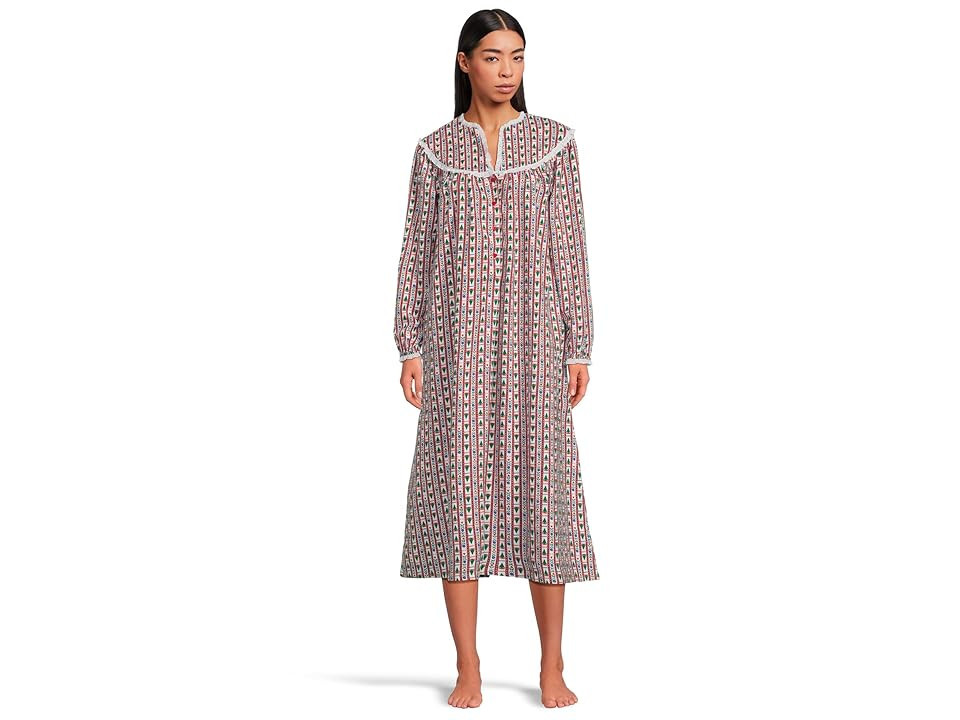 Lanz of Salzburg Classic 50 Open Neck Gown Women's Pajama Holiday Tree Tyroleans : SM, Cotton | Zappos