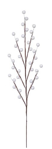 12 Artificial White Berry Stem Picks - Decorative Faux Plant Branches for Home, Wedding, and Christmas Holiday Décor - Lifelike & Durable Design - Set of 12 Stems Included - White Berry Picks | Amazon (US)