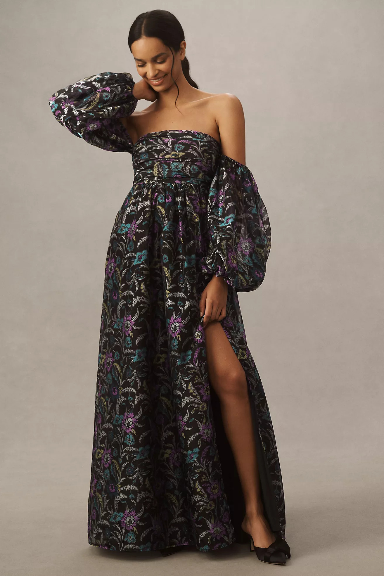 BHLDN Alissa Off-The-Shoulder Organza Maxi Dress | Anthropologie (US)