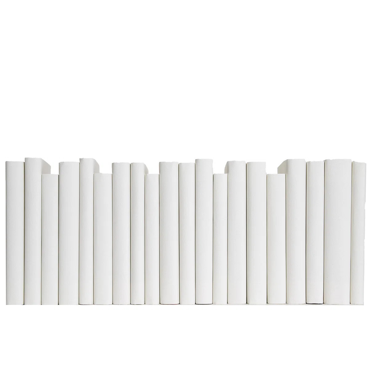 Decorative Books - Sand Paper Wrapped Books - Off White Books By The Foot | Wayfair North America