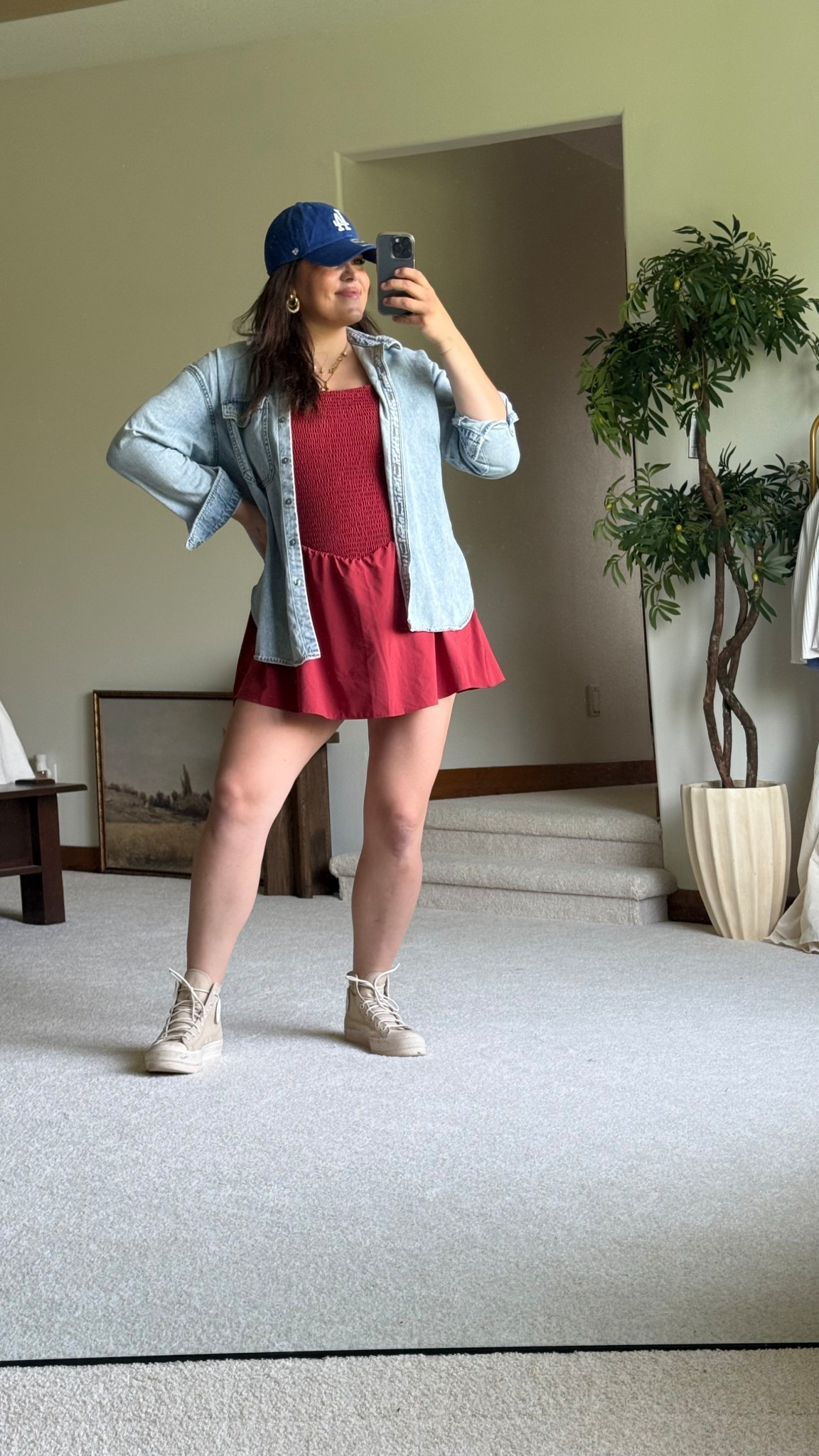 Baseball game outfit - also a cute casual on the go outfit for summer

Midsize, pregnancy friendly, mom style, summer, active dress, golf dress 

Wearing xl

#LTKFindsUnder50 #LTKBump #LTKMidsize