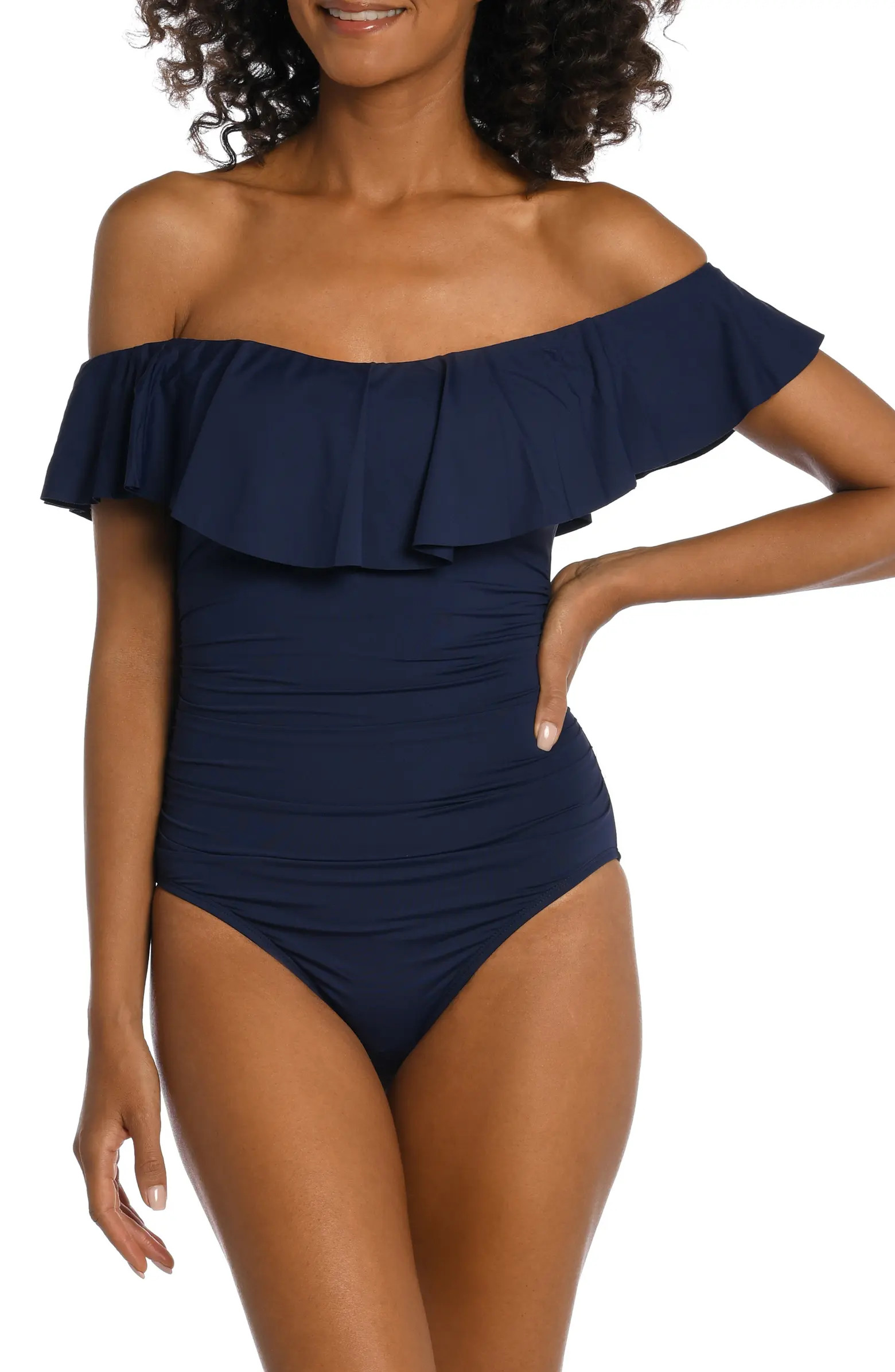 Off the Shoulder One-Piece Swimsuit | Nordstrom