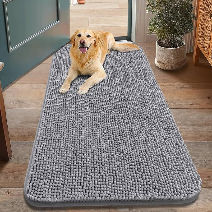 Smiry Dog Door Mat for Muddy Paws 48x30, Absorbs Moisture and Dirt Doormat, Non-Slip Washable Qui... | Amazon (US)
