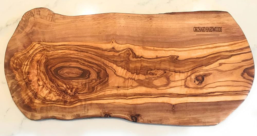 16" Rustic Handmade Olive Wood Bark Edge Charcuterie Board by Orchard Hardwoods- For Cutting, Cho... | Amazon (CA)