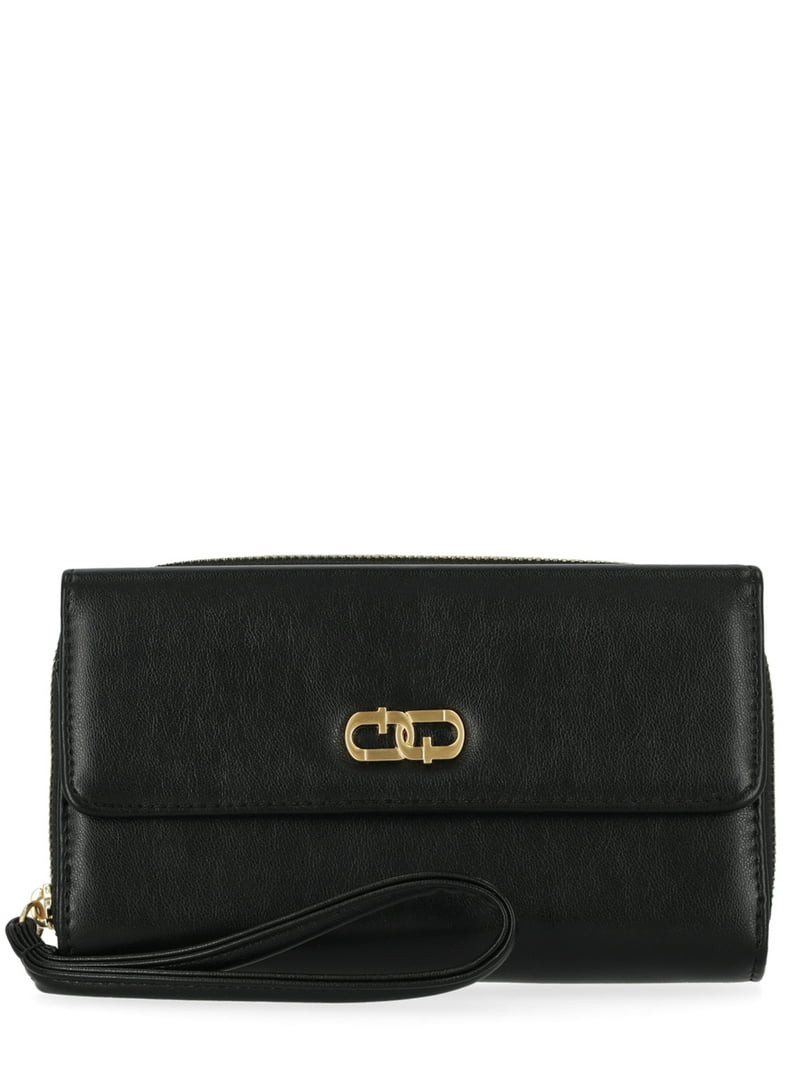 Time and Tru Women's Ainsley Bulk Clutch, Solid Black - Walmart.com | Walmart (US)