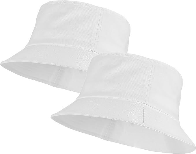 Umeepar Unisex 2 Pack 100% Cotton Bucket Hat Packable Sun Hat for Men Women | Amazon (US)