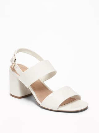 Faux-Leather Slingback Block-Heel Sandals for Women | Old Navy US