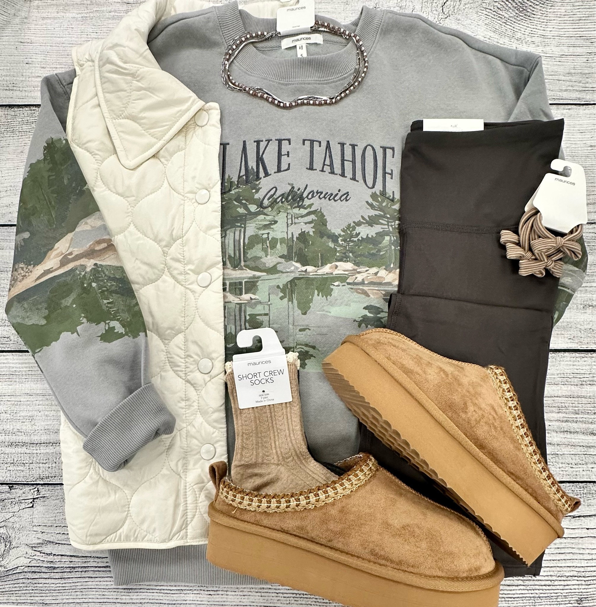 Lake Tahoe sweatshirt, vest and flared leggings outfit for a cozy fall fit

#LTKootd #LTKgrwm #LTKSaleAlert