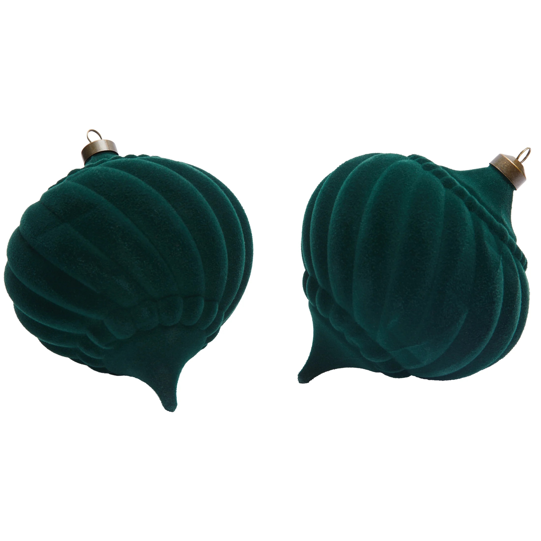 My Texas House Flocked Onion Shatterproof Ornaments, 7 in x 5 in, Green, 2 Count | Walmart (US)