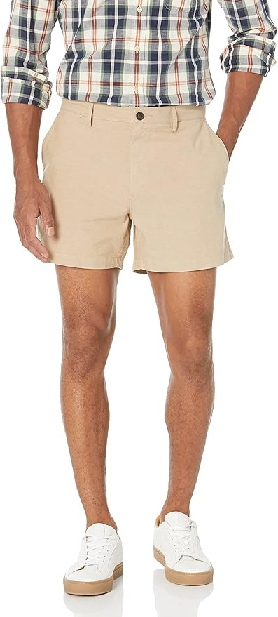 Amazon Essentials Men's Slim-Fit 5" Lightweight Comfort Stretch Oxford Short (Previously Goodthre... | Amazon (US)