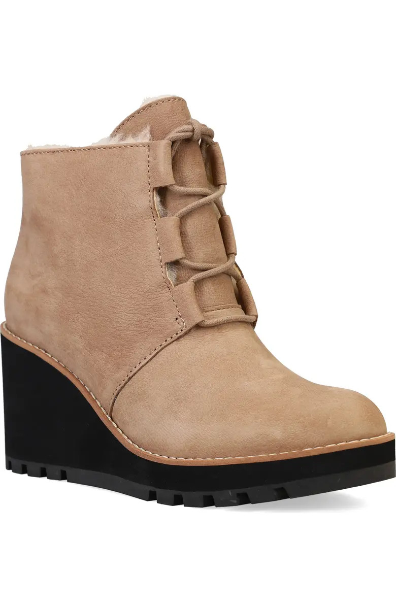 Eileen Fisher Alpine Genuine Shearling Wedge Bootie (Women) | Nordstromrack | Nordstrom Rack