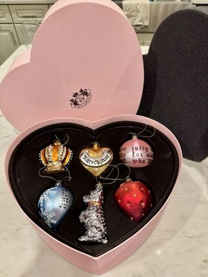 Juicy Couture Vintage 6 Piece Christmas Ornaments, Heart Shape Box, New In Box | eBay US