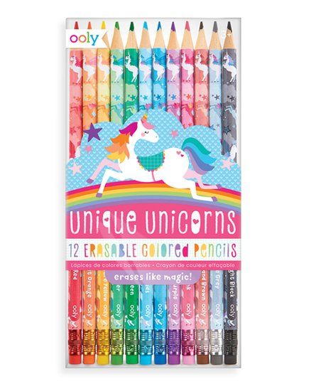 Unique Unicorns Erasable Colored Pencil Set | Zulily