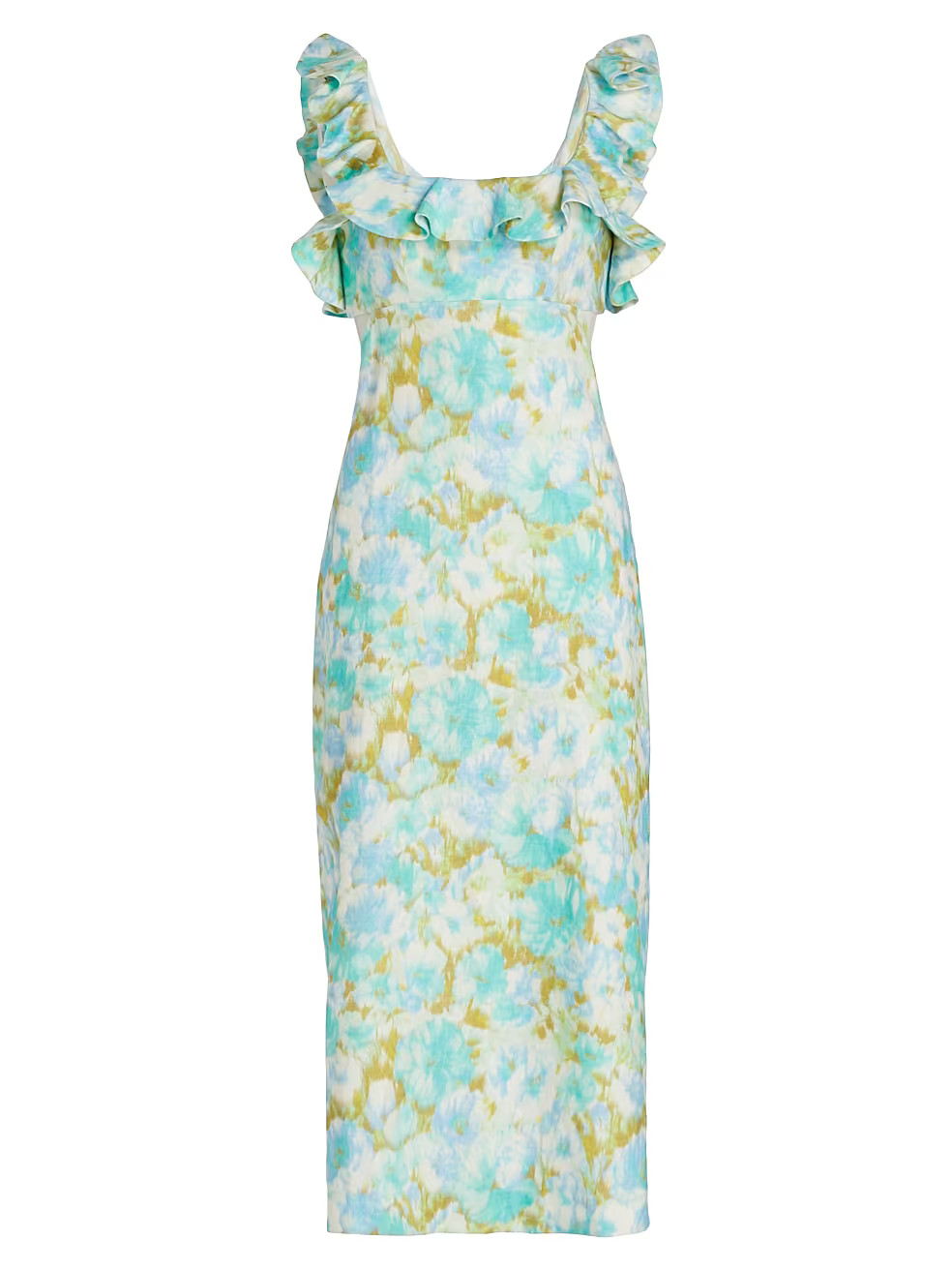 High Tide Cut-Out Frilled Midi-Dress | Saks Fifth Avenue