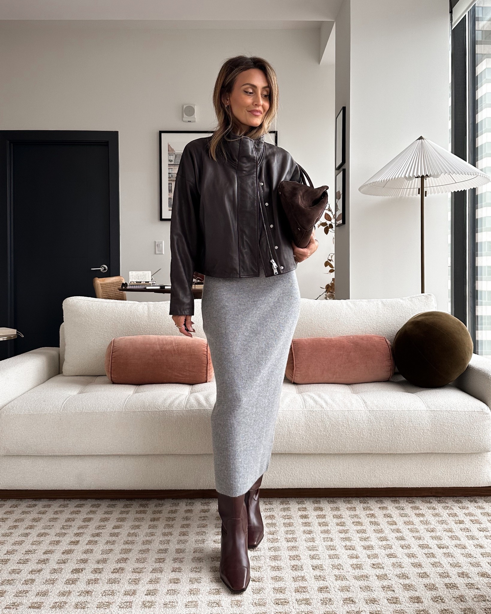 Styling the new riding boots I’m obsessed with with a cashmere maxi dress and cropped high collar buttery soft leather jacket! Size xs on dress and 6 on jacket 

#LTKFindsUnder100 #LTKShoeCrush #LTKStyleTip