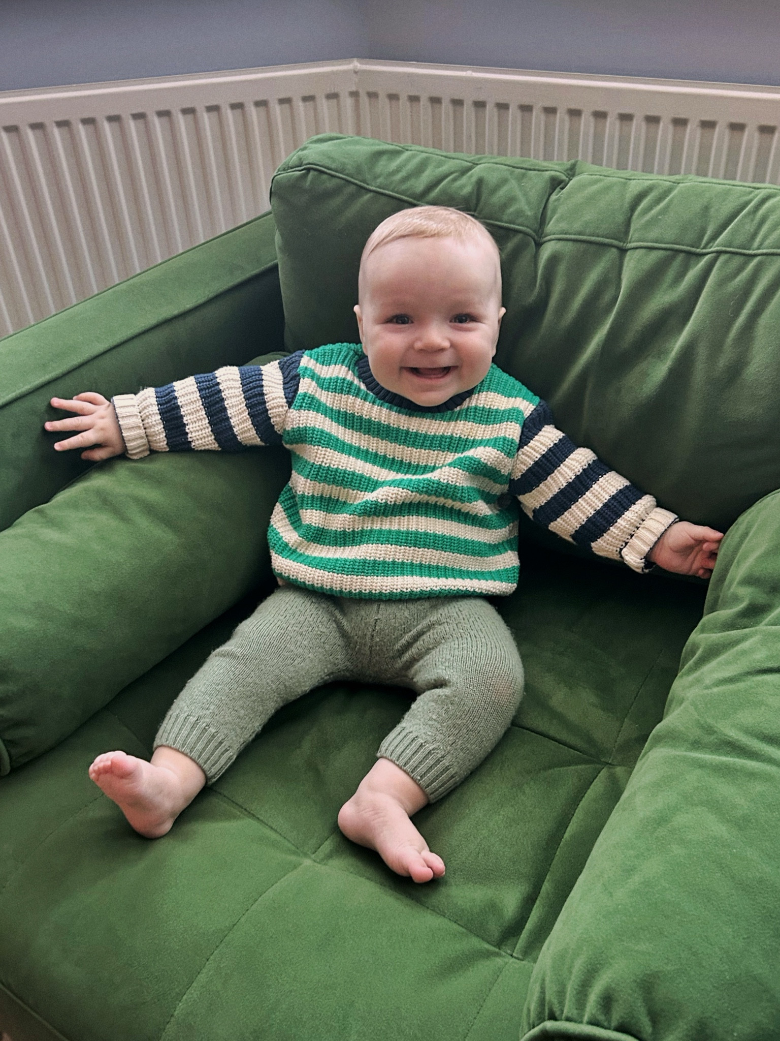 Tiny knitwear is the best knitwear. Love this cosy cotton stripe jumper for babies (and it’s a great price) 💚 

#LTKkids #LTKbaby #LTKfamily