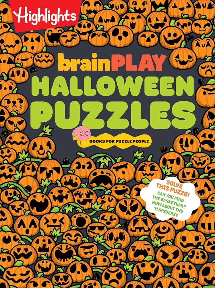 brainPLAY Halloween Puzzles: Over 200 Spell-Binding Mazes, Halloween Fill in the Blank, Mini Puzz... | Amazon (US)