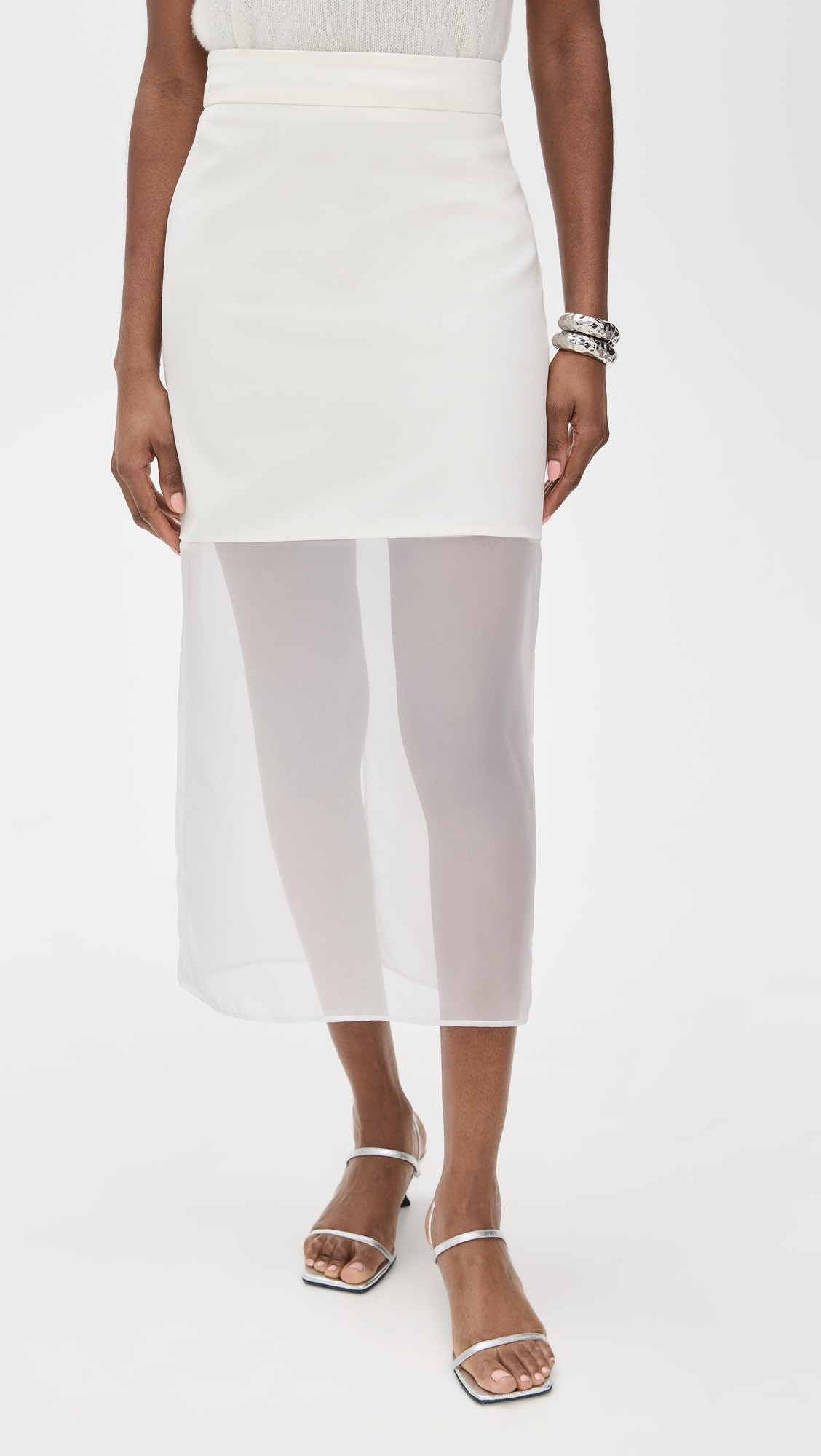 Skirt with Mesh Sheer Bottoms | Shopbop