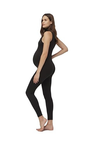 BUMPSUIT Maternity Bodysuit for Women Sleeveless Turtle Neck Pregnancy Jumpsuit Soft Stretchable Fabric Lightweight One Piece Bodysuit with Back Zipper | Amazon (US)
