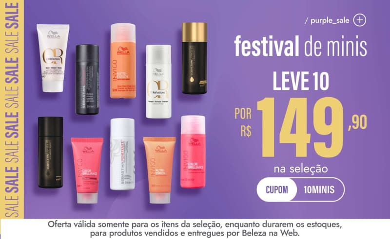 Leve 10 minis por R$149,90 | Beleza Na Web (BR)