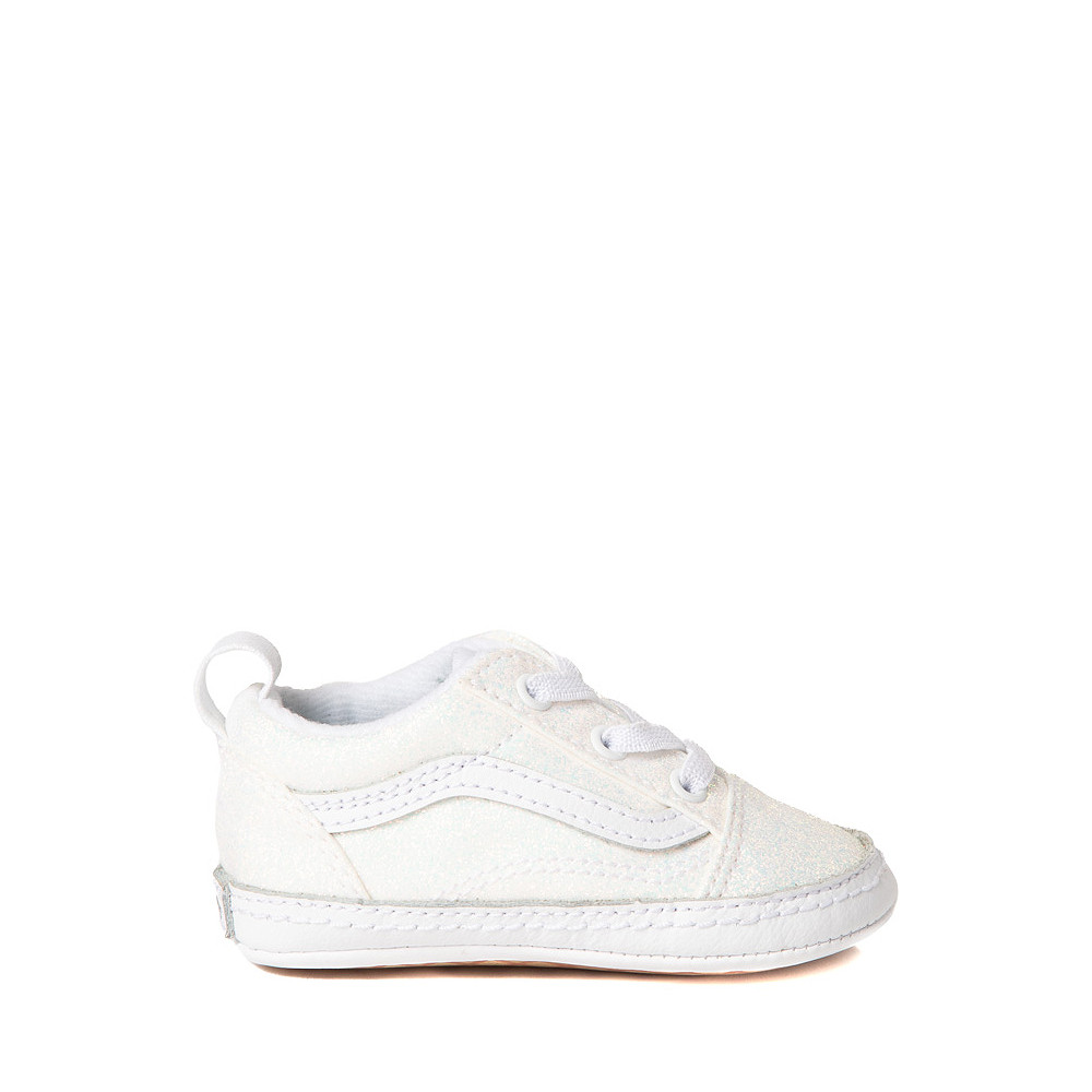 Vans Old Skool Glitter Skate Shoe - Baby - White | Journeys