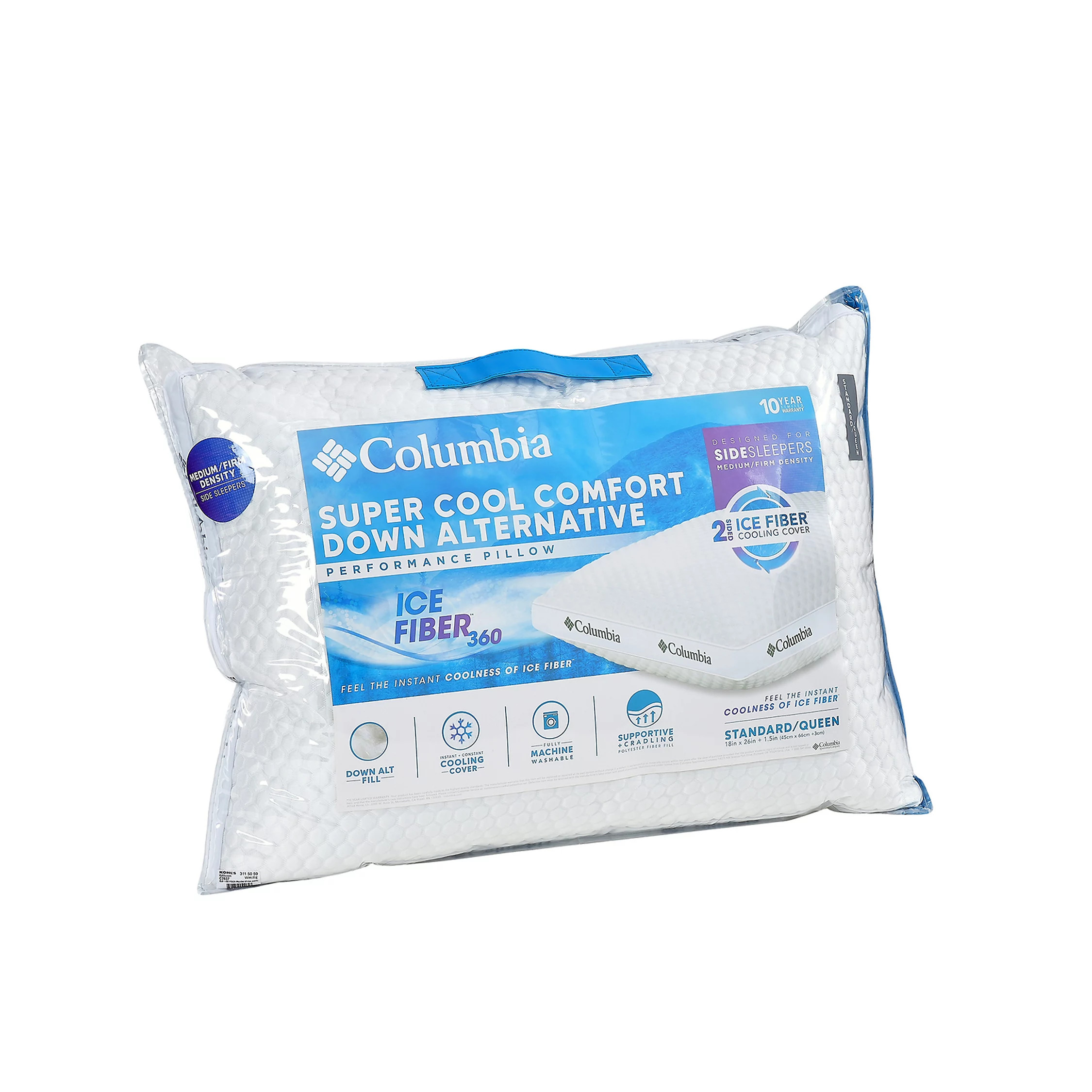 Columbia Ice Fiber Side Sleeper Down-Alternative Pillow | Kohl's