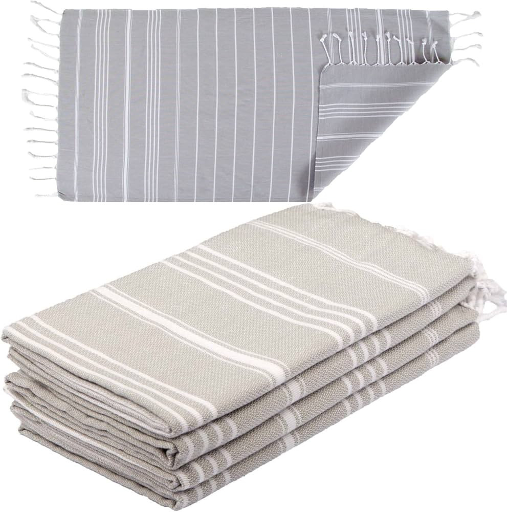 Clotho Turkish Hand Towel for Bathroom Set of 4 | Decorative Towels 4 Pack for Kitchen | Lightwei... | Amazon (US)