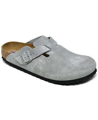 Birkenstock Women's Boston Soft Footbed Suede Leather Clogs from Finish Line - Macy's | Macy's