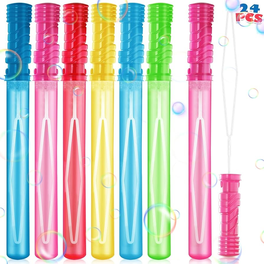 24 PCS 15'' Big Bubble Wands Bulk for Party Favor, Bubble Maker for Kids, Bubble Blower for Carni... | Amazon (US)