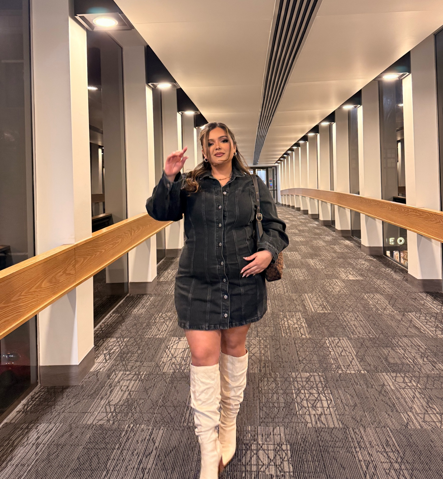 Im wearing XL in the dress - and the boots are a few years old so I linked some similar styles for inspo :)

#LTKootd #LTKPlusSize