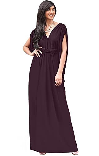 KOH KOH Womens Long V-Neck Summer Sexy Gown Grecian Flowy Sleeveless Maxi Dress | Amazon (US)