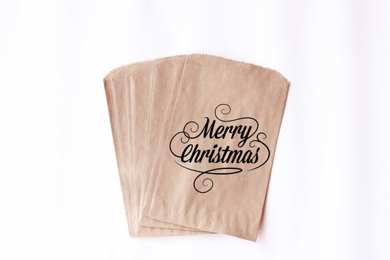 Christmas Favor Bags Christmas Party favor bags Merry | Etsy | Etsy (US)