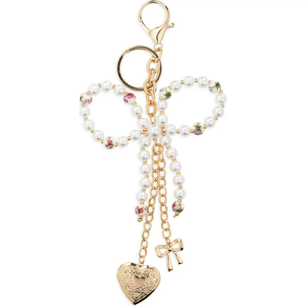 BP. Pretty Pearly Bow Bag Charm in Ivory- Gold at Nordstrom | Nordstrom