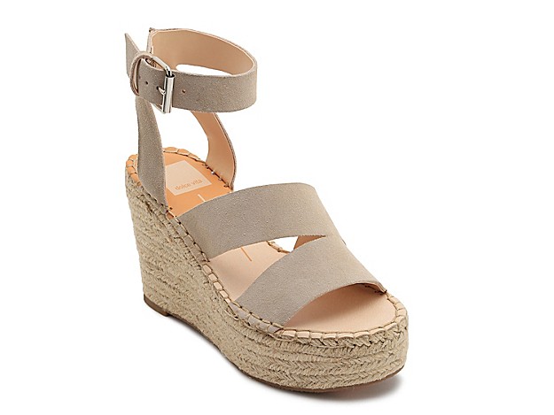 Dolce Vita Shayla Espadrille Wedge Sandal - Women's - Beige Suede | DSW