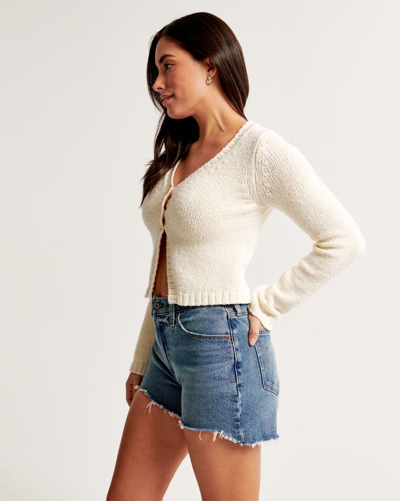 Curve Love High Rise 4" Mom Short | Abercrombie & Fitch (US)