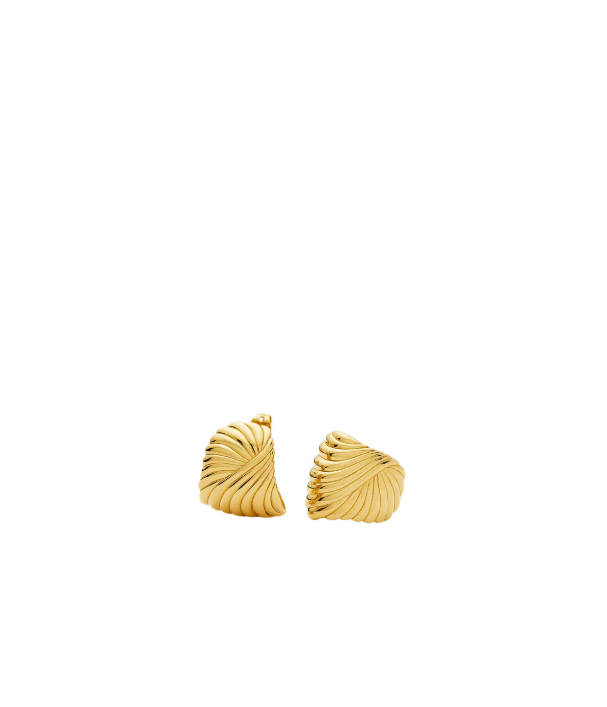 Ripple Stud Earrings in Gold | Mode Sportif