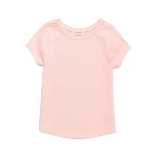 Garanimals Toddler Girl Short Sleeve Solid Tee, Sizes 12 Months-5 Toddler | Walmart (US)