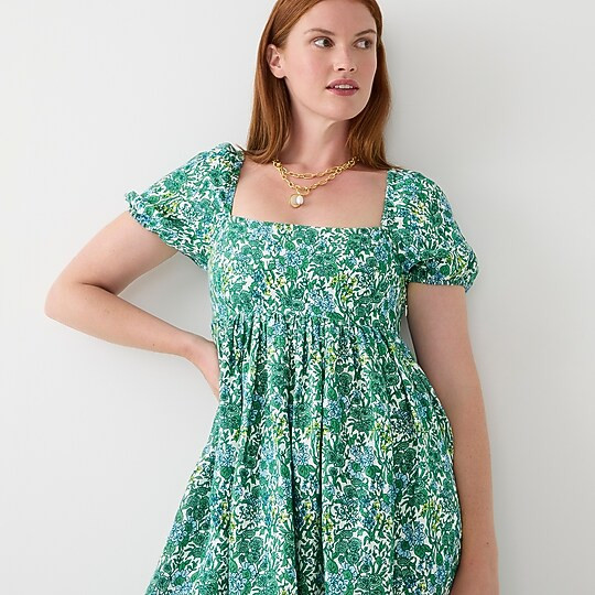 Linen-cupro mini dress in valletta paisley | J. Crew US