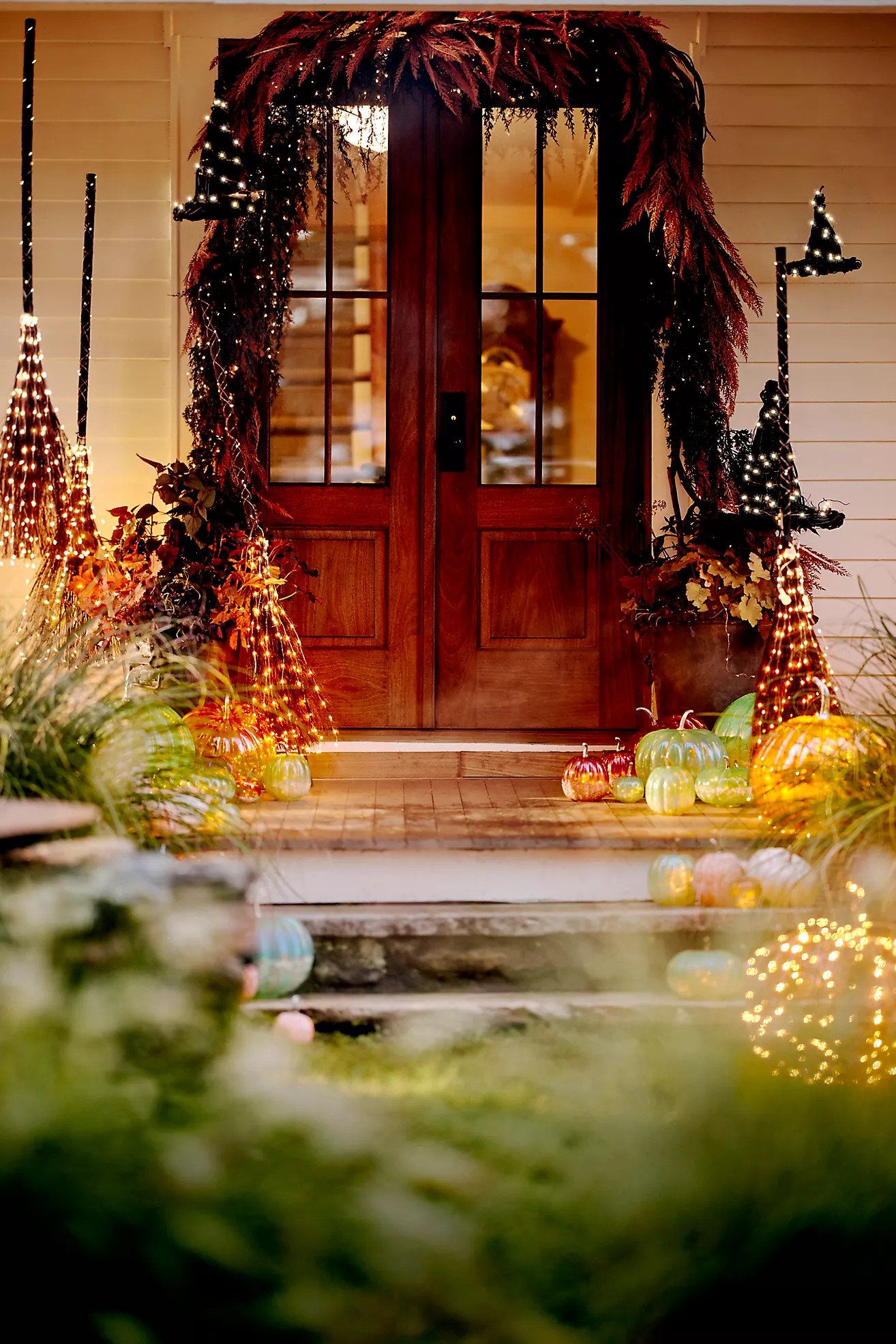 Terrain LED Cascading Black Boughs Garland | Anthropologie (US)