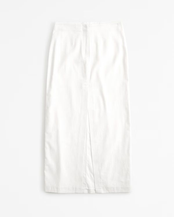 Women's Mid Rise Linen-Blend Maxi Skirt | Women's New Arrivals | Abercrombie.com | Abercrombie & Fitch (UK)