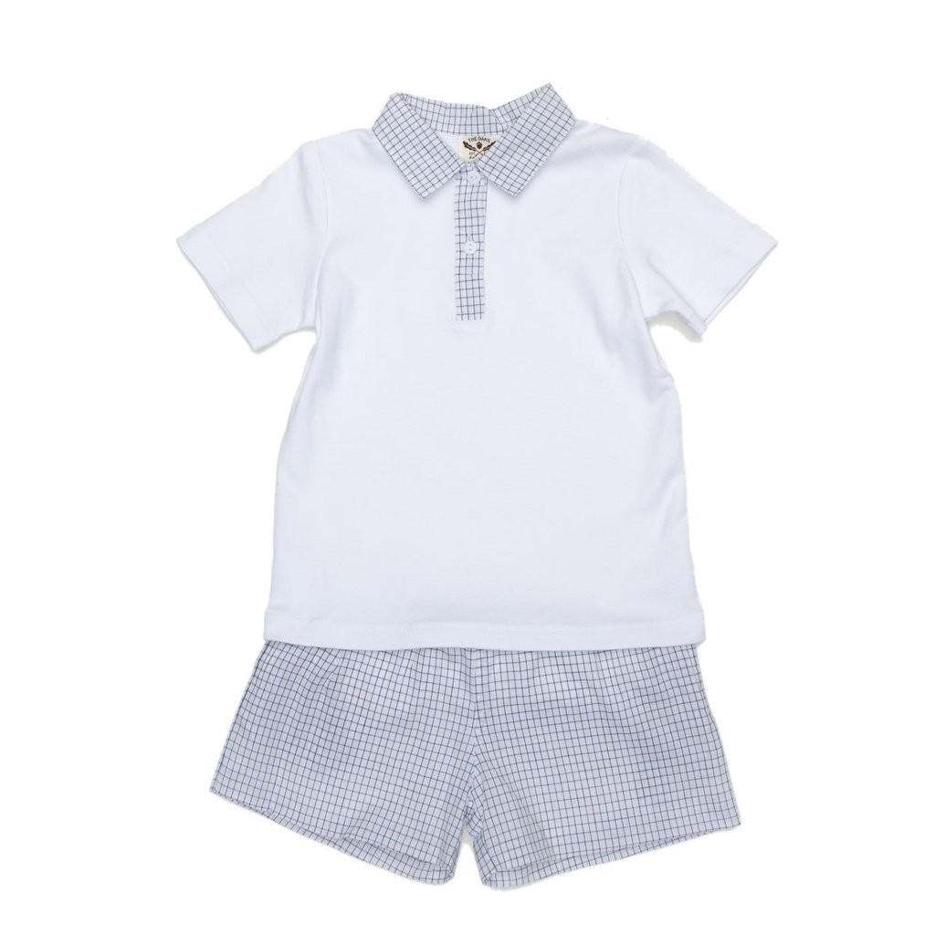 Holden Blue Check Short Set | The Oaks Apparel Company