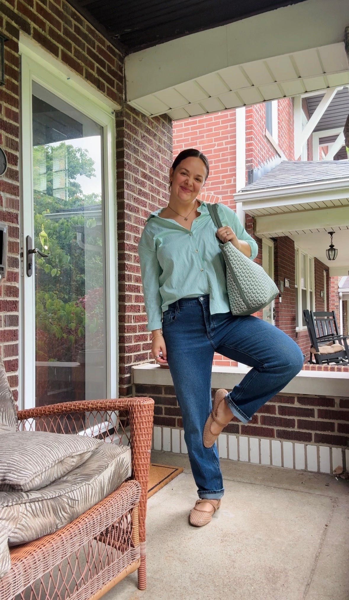 work ootd ft my fav new thrifted button down top!

#LTKootd #LTKmorningroutine #LTKdayinmylife