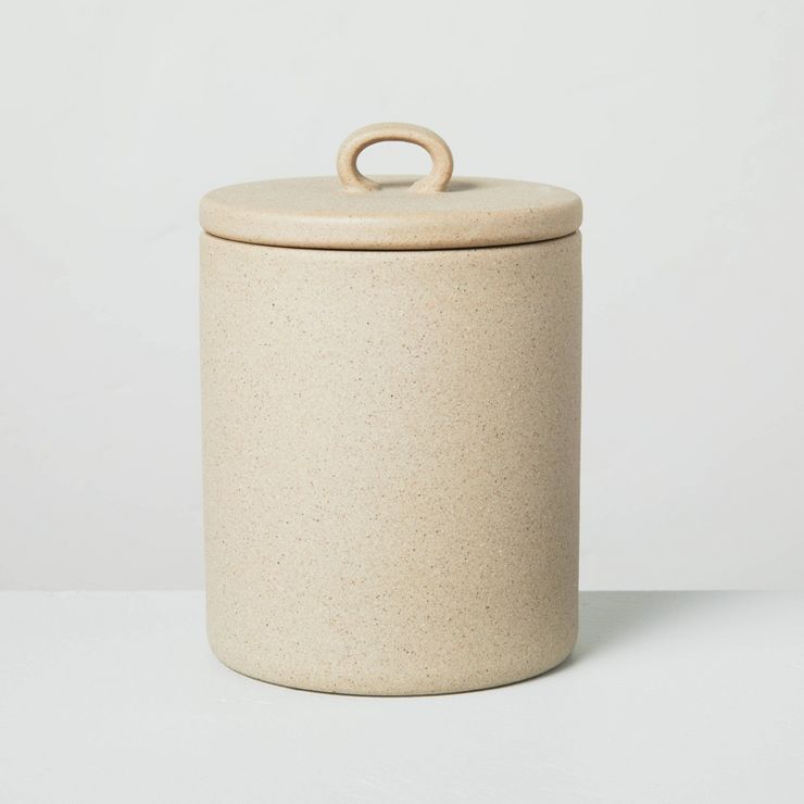 Sandy Textured Ceramic Bath Canister Natural - Hearth & Hand™ with Magnolia | Target